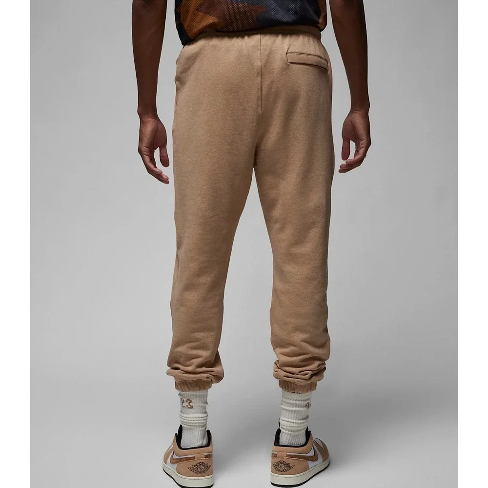 New Air Jordan Flight Fleece Men's Sz L- Sweatpants Hemp Heather Sail DQ7468-201